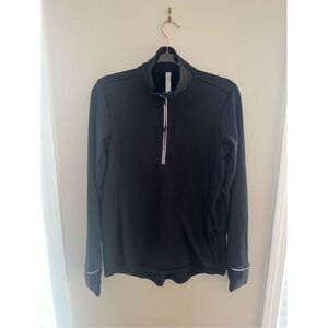 Lululemon Run U-Turn Pullover Quarter Zip Black Size 10